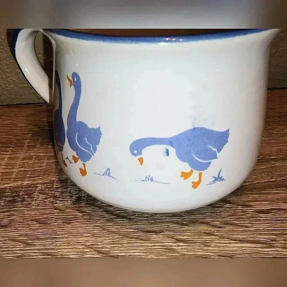 Pair of Vintage 80s 90s Duck Mugs Folkart Farmhouse Retro Ceramic Drinkware - Picture 7 of 7